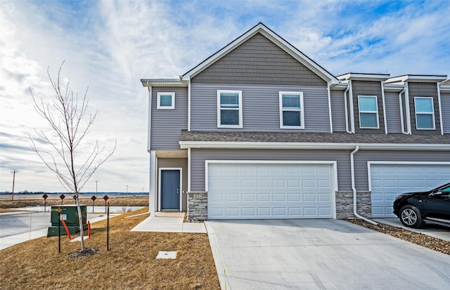 view of front of house featuring a garage