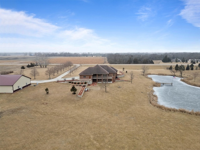 drone / aerial view featuring a rural view