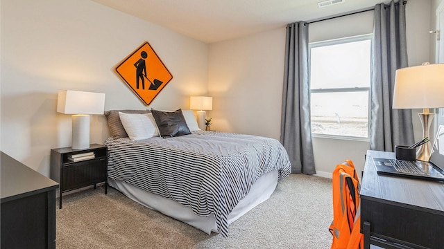 view of carpeted bedroom