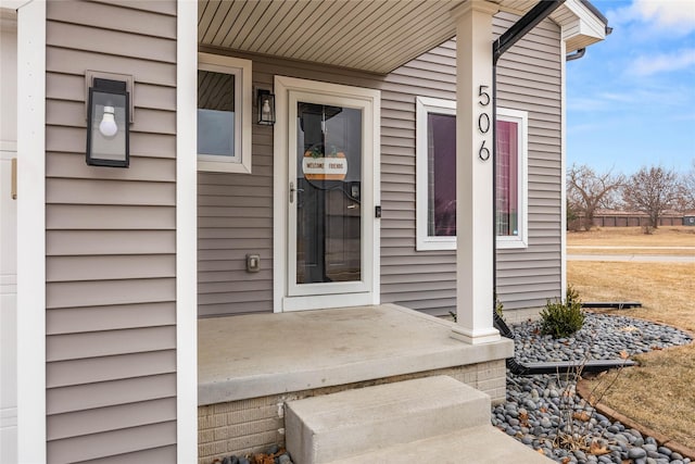 view of doorway to property