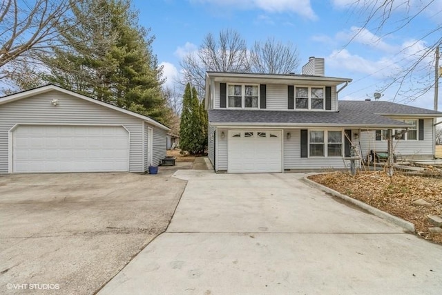 front of property featuring a garage