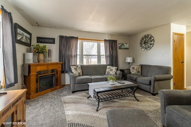 view of carpeted living room