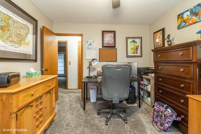 view of carpeted office