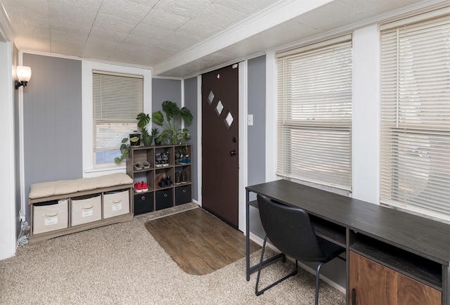 office area with carpet floors