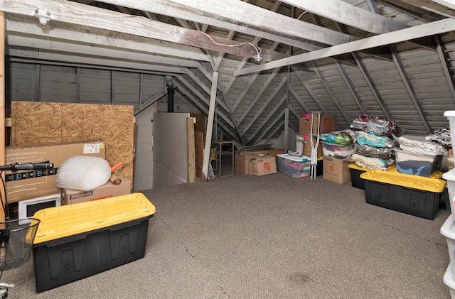 view of attic