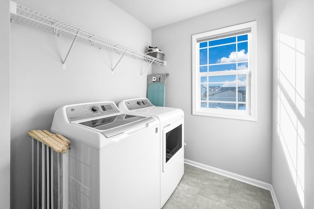 laundry area featuring separate washer and dryer