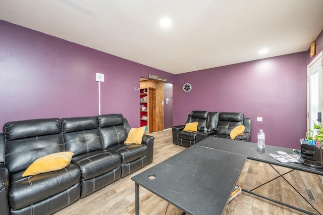 living room featuring hardwood / wood-style flooring