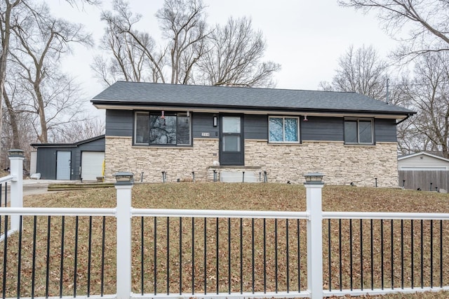 view of front of home featuring a garage