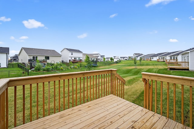 1835 Tuscany Dr SE, Altoona, IA 50009 - wooden deck featuring a residential view and a fenced backyard