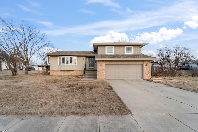 tri-level home featuring a garage