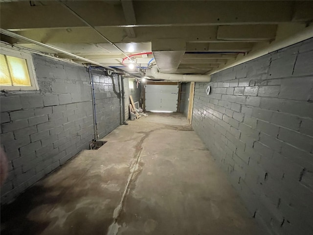 view of basement