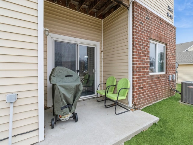 view of patio / terrace with central AC