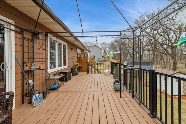 view of wooden terrace