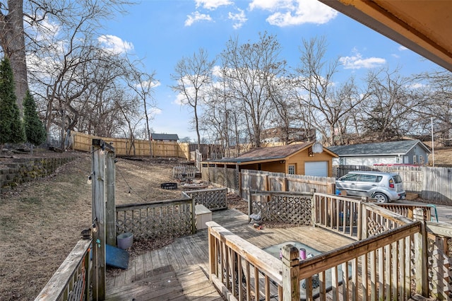 view of wooden deck