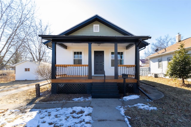 bungalow with covered porch