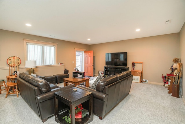 view of carpeted living room