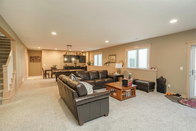 view of carpeted living room