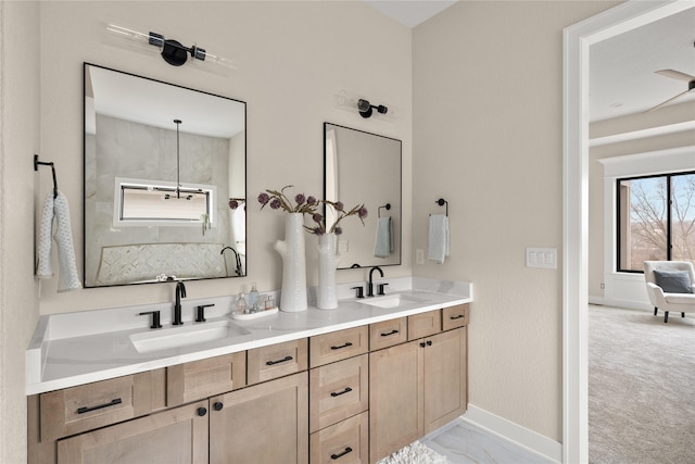 bathroom with vanity