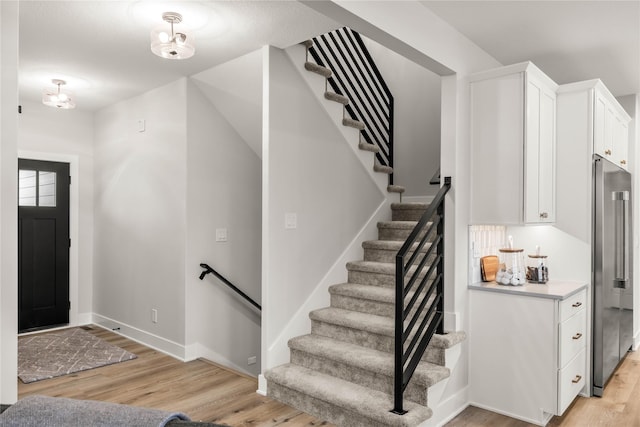 entrance foyer featuring light hardwood / wood-style flooring