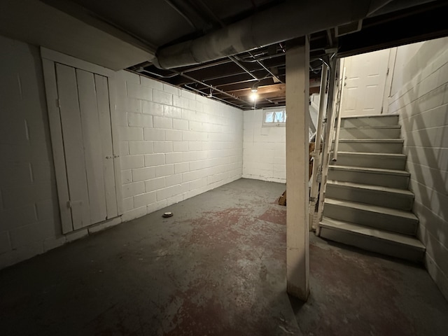 view of basement