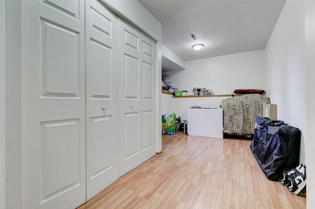 washroom featuring hardwood / wood-style flooring