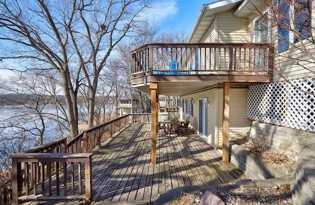 view of wooden terrace