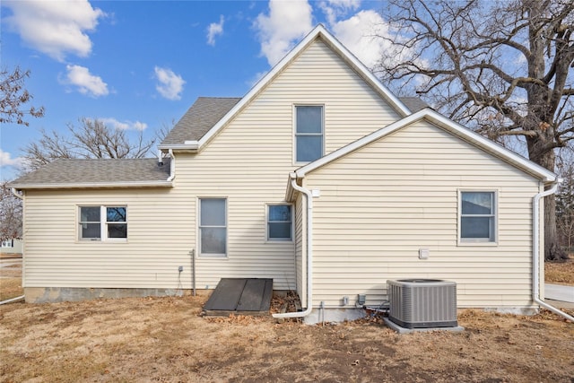 back of property with central air condition unit