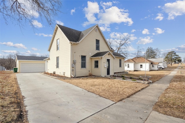 view of front property with a garage