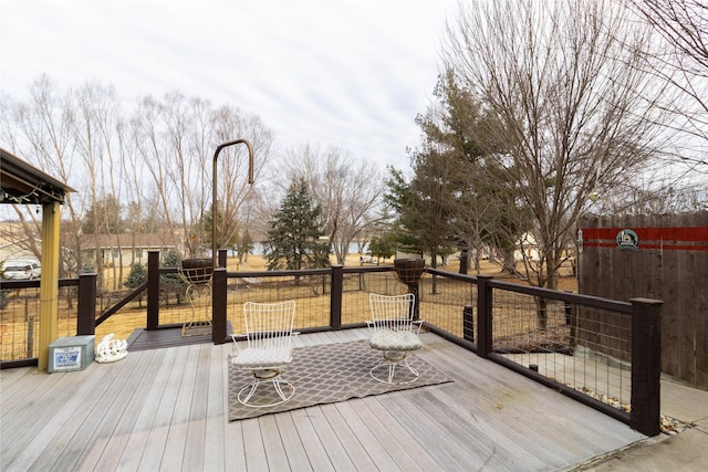 view of wooden terrace