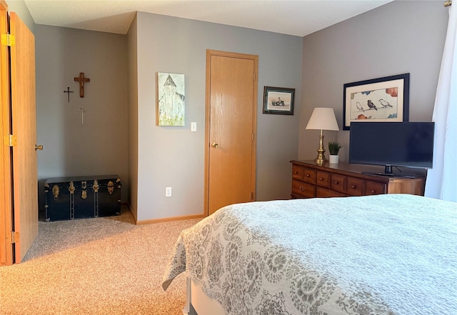 view of carpeted bedroom