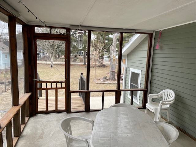 view of sunroom