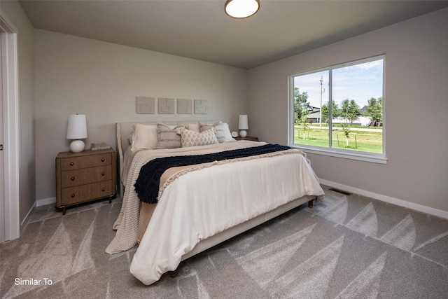 view of carpeted bedroom