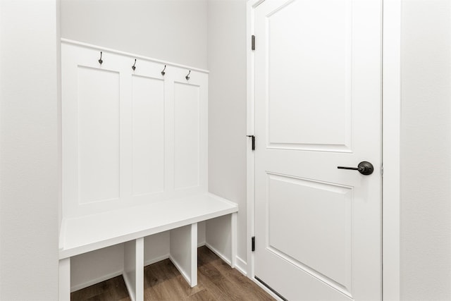 6423 NE 11th Ct, Des Moines, IA 50313 - mudroom featuring wood finished floors and baseboards