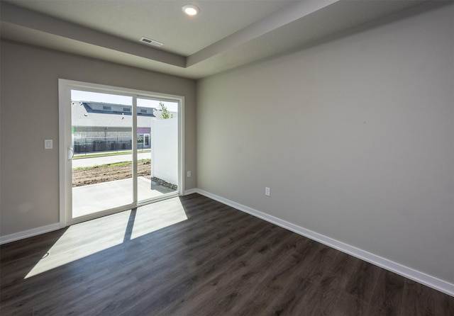 2232 Legacy Dr, Norwalk, IA 50211 - spare room featuring baseboards, dark wood-style floors, and recessed lighting