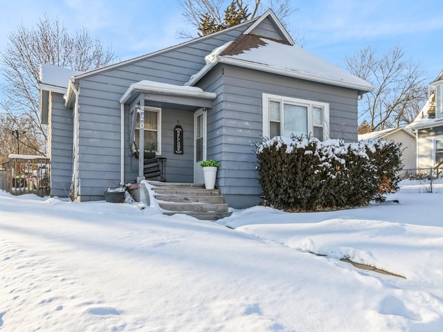 view of bungalow-style house