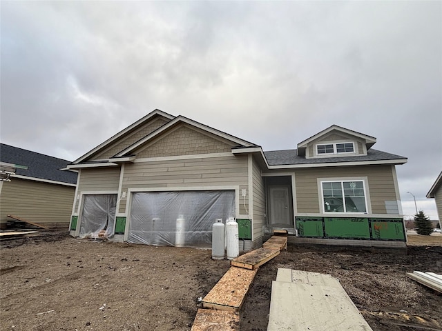 view of front facade with an attached garage