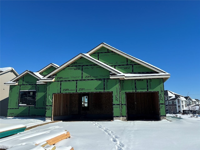 property under construction with a garage