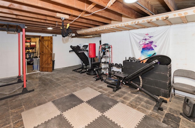 view of workout room