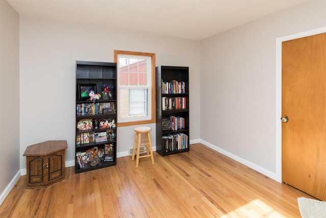 misc room featuring wood-type flooring