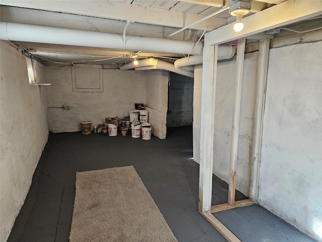 view of basement