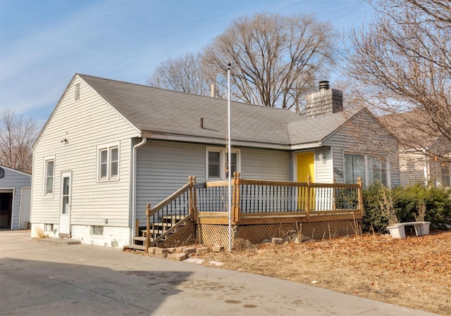 exterior space featuring a deck