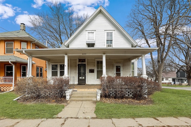 view of front of house featuring covered porch