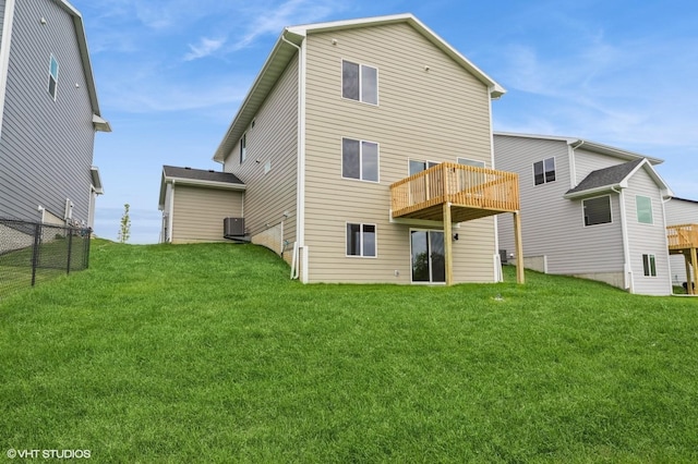1461 S 91st St, West Des Moines, IA 50266 - rear view of property featuring a deck