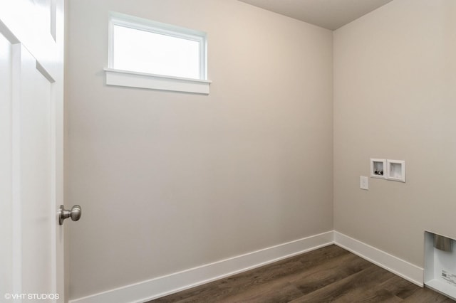 5616 Leyden Ave, Des Moines, IA 50317 - laundry room with washer hookup and dark wood finished floors