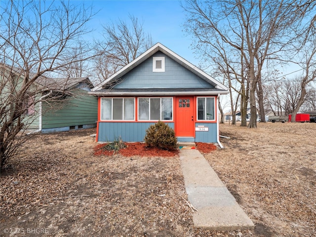 view of bungalow