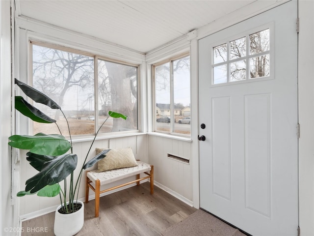 sunroom with plenty of natural light