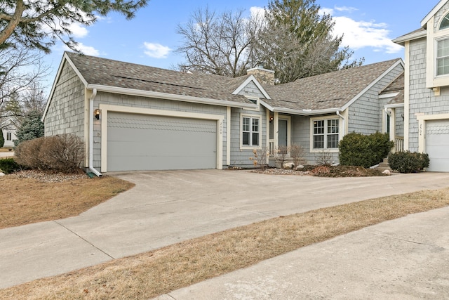 view of front facade with a garage