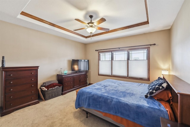 6805 Aubrey Ct, Johnston, IA 50131 - bedroom with a raised ceiling, carpet floors, and ceiling fan