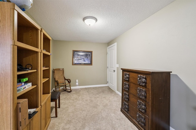 6805 Aubrey Ct, Johnston, IA 50131 - sitting room with a textured ceiling and light carpet