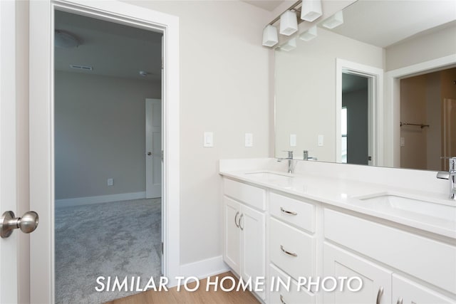 bathroom featuring vanity